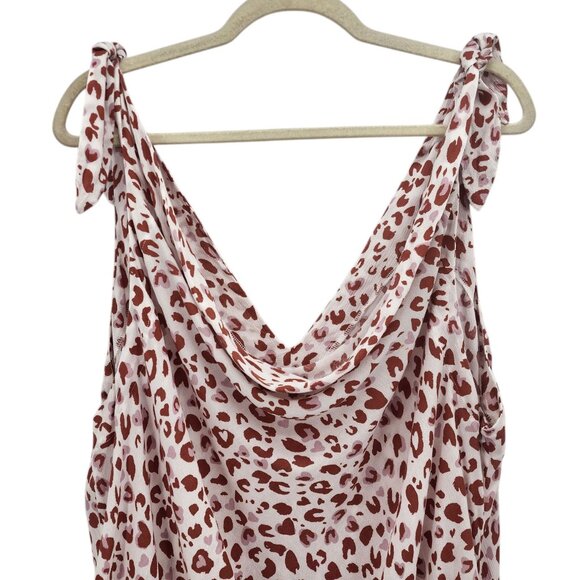 Intimately Free People Womens Large Bodysuit Bare It All Animal Print Lace Top - Picture 7 of 12